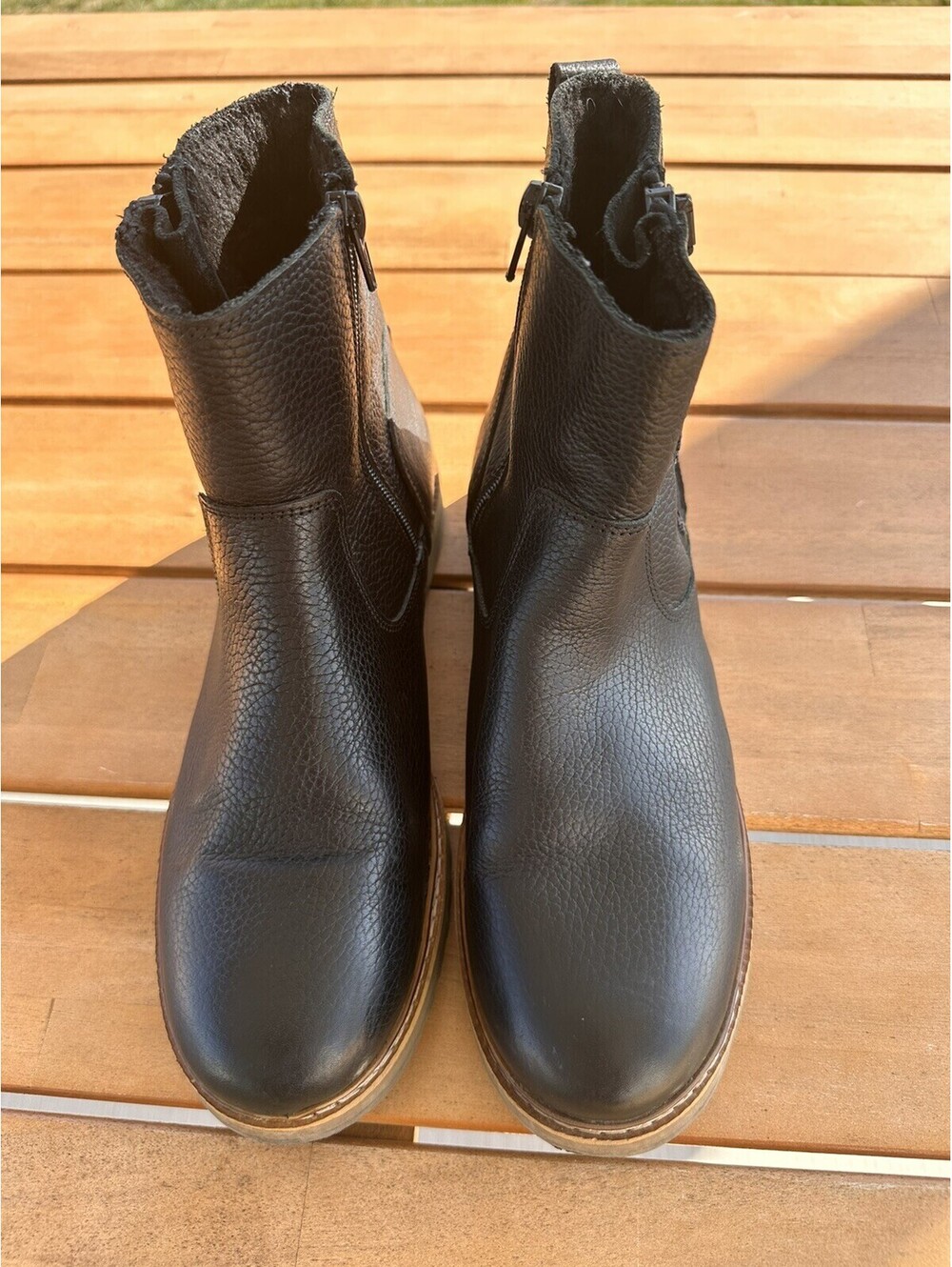 BullBoxer Bayley Ankle Boots Booties Black Leather Women’s 10 Made In Portugal - Picture 7 of 13